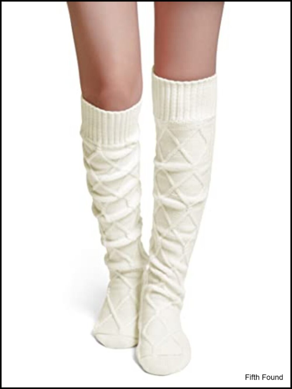 Cable Knit Over Knee Thigh High Socks Long Boot Stockings